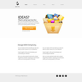 外国经典简约电子商务网站PSD分层素材