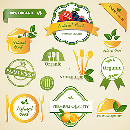 田园农场主题标签01-矢量素材