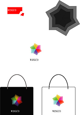 六角星图标矢量图,