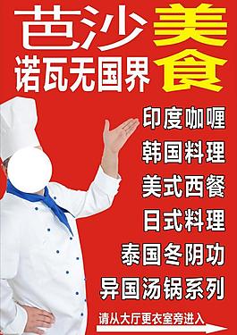 美食指示牌图片