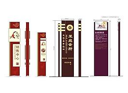 户外立式指示牌图片