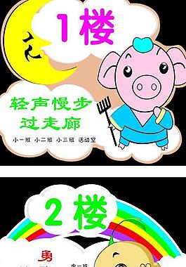 幼儿园楼层指示牌图片
