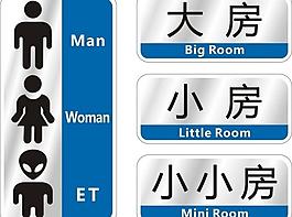 外星人 卫生指示牌图片