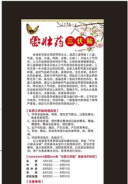 壮药三伏贴矢量素材