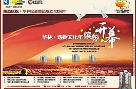 华林地产12周年广告图片