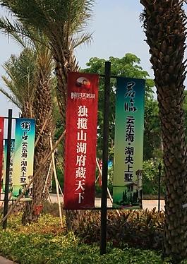 万科 佛山 天鹅湖 地产 别墅 欧式 户外 吊旗图片