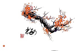 国画梅花