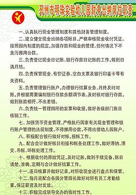 幼儿园财务出纳制度牌图片