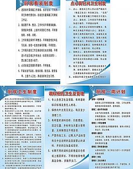 饭店厨房规章制度图片