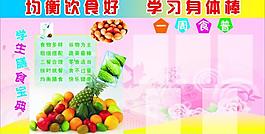 均衡饮食好 学习身体棒图片