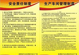 安全责任制度 生产车间管理制度图片