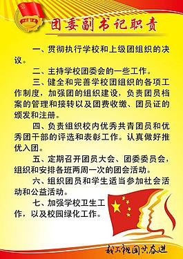 团委副书记职责 制度 模板图片