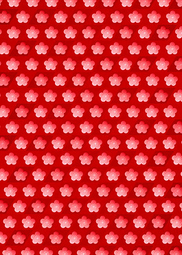 红色五角碎花排列背景图