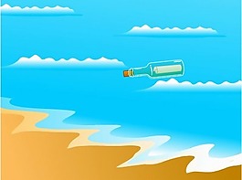 卡通漂流瓶falsh动画