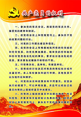 党员权利制度牌