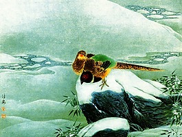 高清国画素材工笔花鸟山水风景
