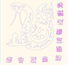 手绘十二生肖图片