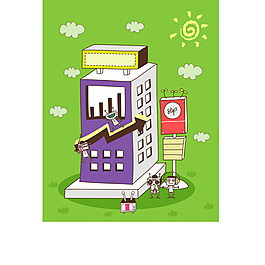 房子矢量插画源文件下载