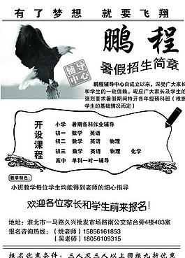 暑期招生简章图片