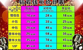 ktv价目表图片