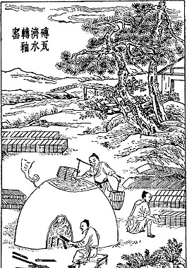 古代工艺人物线描矢量素材