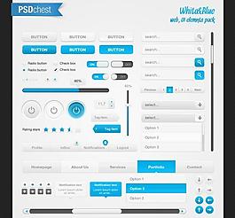 清新实用的web设计元素psd分层素材