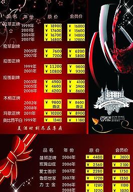 红酒宣传单图片