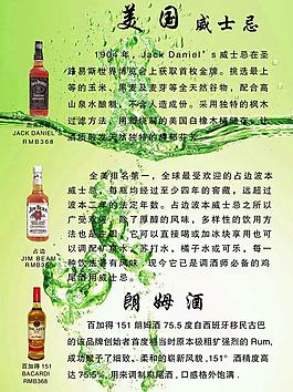 洋酒 西餐 酒水 白酒 红酒 张裕解百那 葡萄酒 果酒 经典酒水单 酒水单 奶茶 鸡尾酒图片