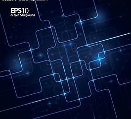 蓝色动感线条光线背景图片