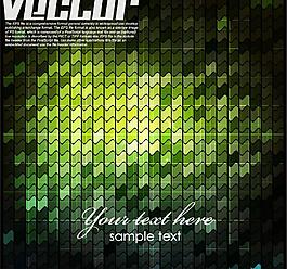 绿色光影马赛克图片