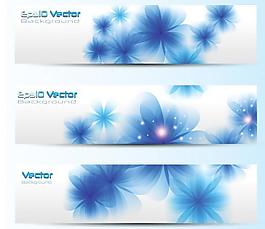 多彩花纹banner矢量素材