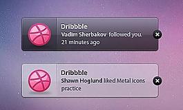 dribbb通知信息psd分层