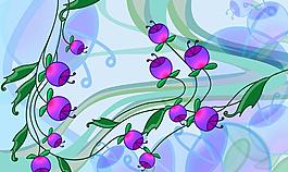 花卉绘画背景素材图片