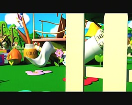 动态卡通花视频素材