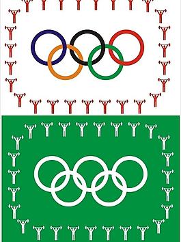 奥运五环五色图片