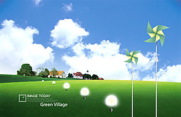 高清PSD分层素材蒲公英