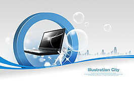 高清PSD分层素材科技之门