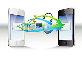 矢量图智能手机展示