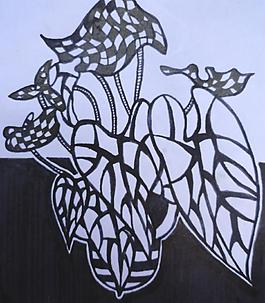 黑白 装饰绘画图片