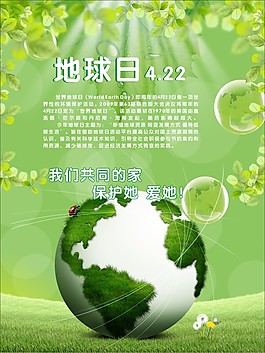 世界地球日活动宣传海报