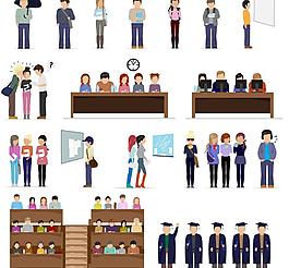 大学生剪影图片