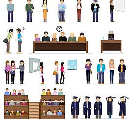 大学生剪影图片