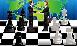 国际象棋商务人物图片
