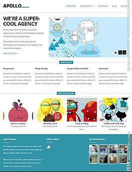 机构清爽简洁模板图片