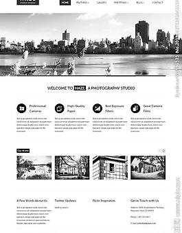 摄影工作室黑白模板图片