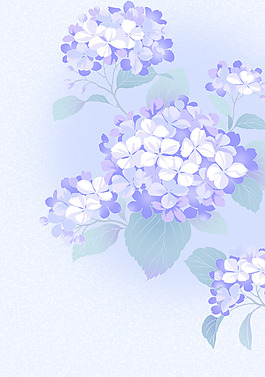 紫花团底纹花纹素材