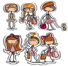 购物休闲的小女生