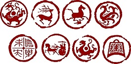 古代传统图案矢量图