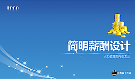 简明薪酬设计人力资源部内训ppt模板