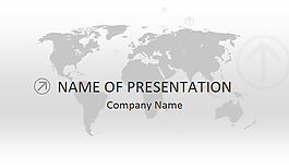 世界地图商务ppt模板